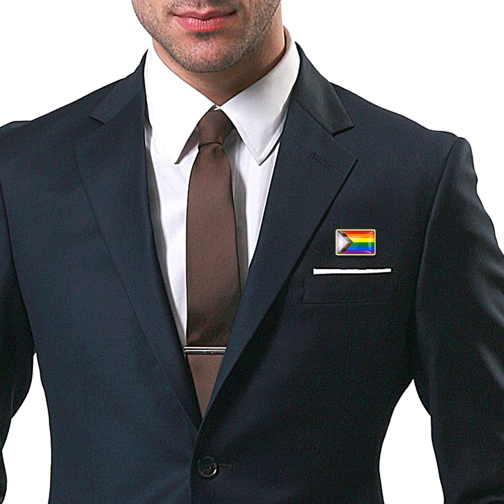 20/50/100/200Pcs Progress Pride Lapel Pins Bulk- LGBT Transgender Rainbow Lesbian Bisexual Gay Progressive Pin Brooch Badge for Men Women Clothes Bags Hats - Image 6